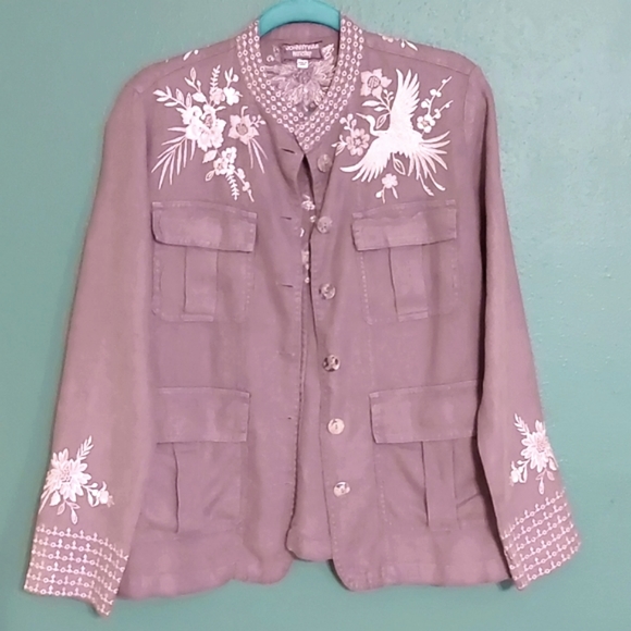 Johnny Was Oleander Linen Jacket - Picture 2 of 8
